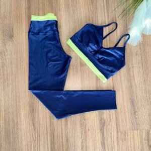 Conjunto calça básica marinho/lima