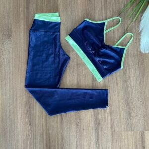 Conjunto calça básica marinho/cana