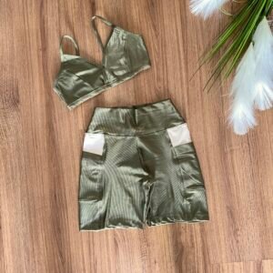 Conjunto bermuda bolso